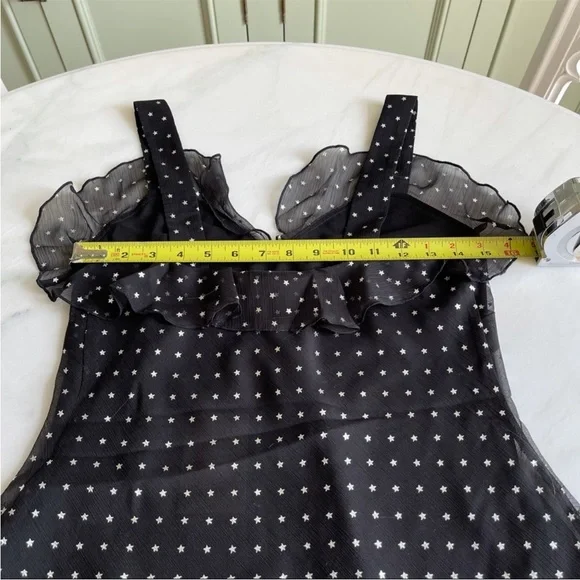 The East Order Starry Night Mini Dress NWT Size S Black Metallic - Picture 8 of 8